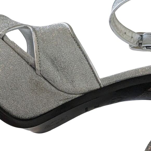 Alexander McQueen Silver Platform Heels Size 8.5 As Seen On Taylor Swift Strappy - Picture 7 of 16